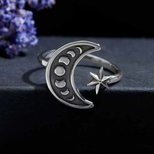 AdjMoonStarPhaseRing - Urban Princess Boutique