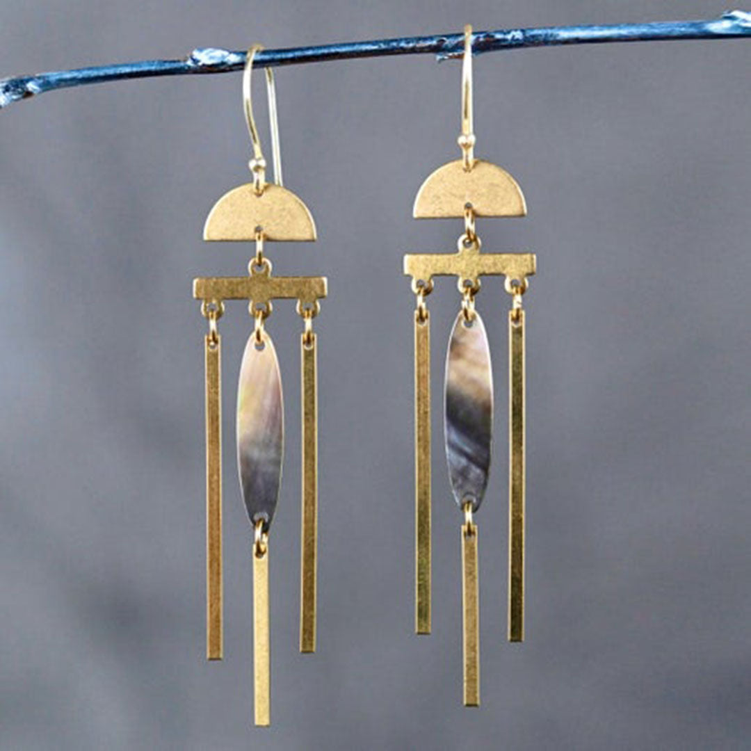 Cascade w/ Mother of Pearl Long Earrings