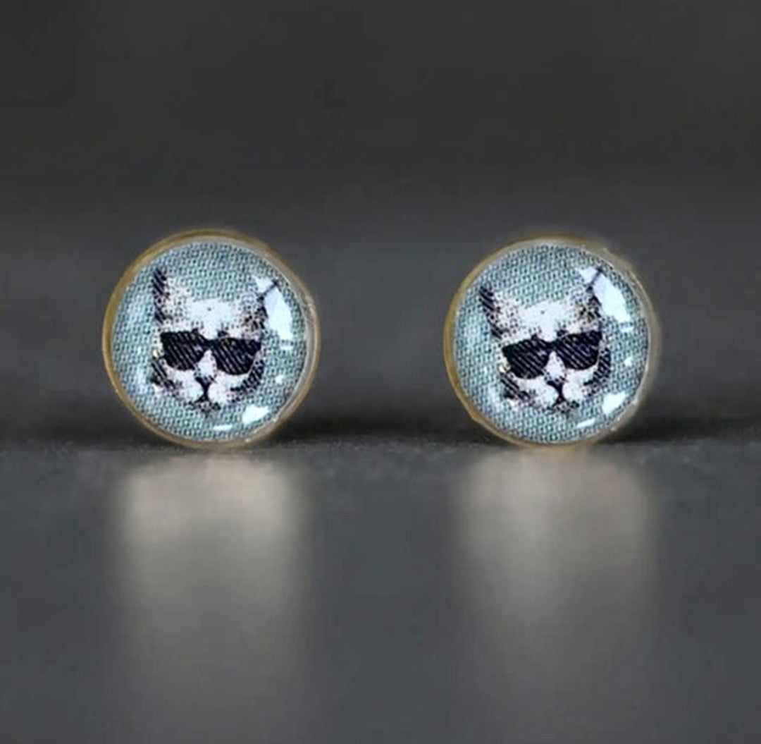 Cool Cat Artisan Stud Earrings