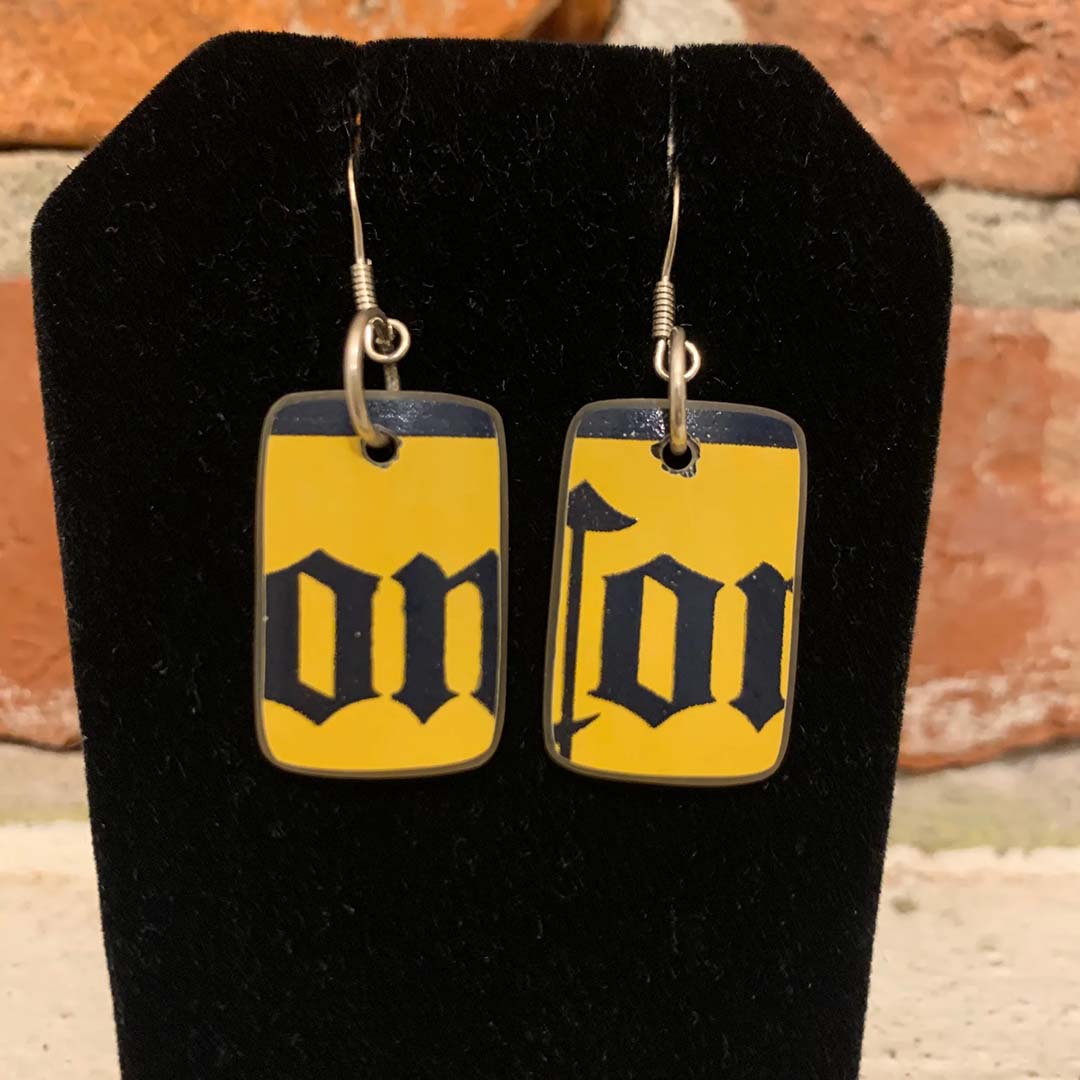 Recycled Corona Beer Bottle Earrings