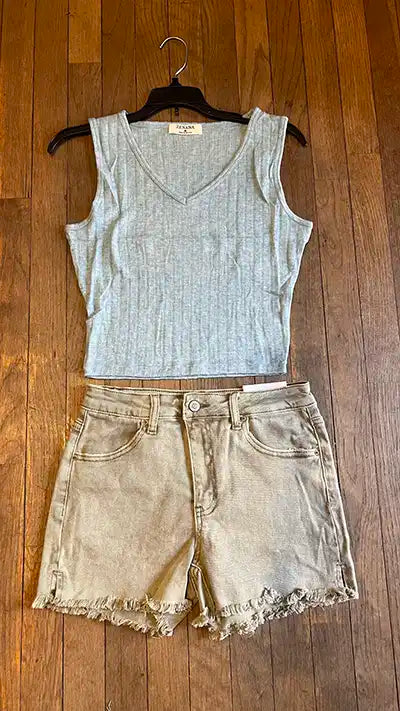 Distressed Jean Shorts
