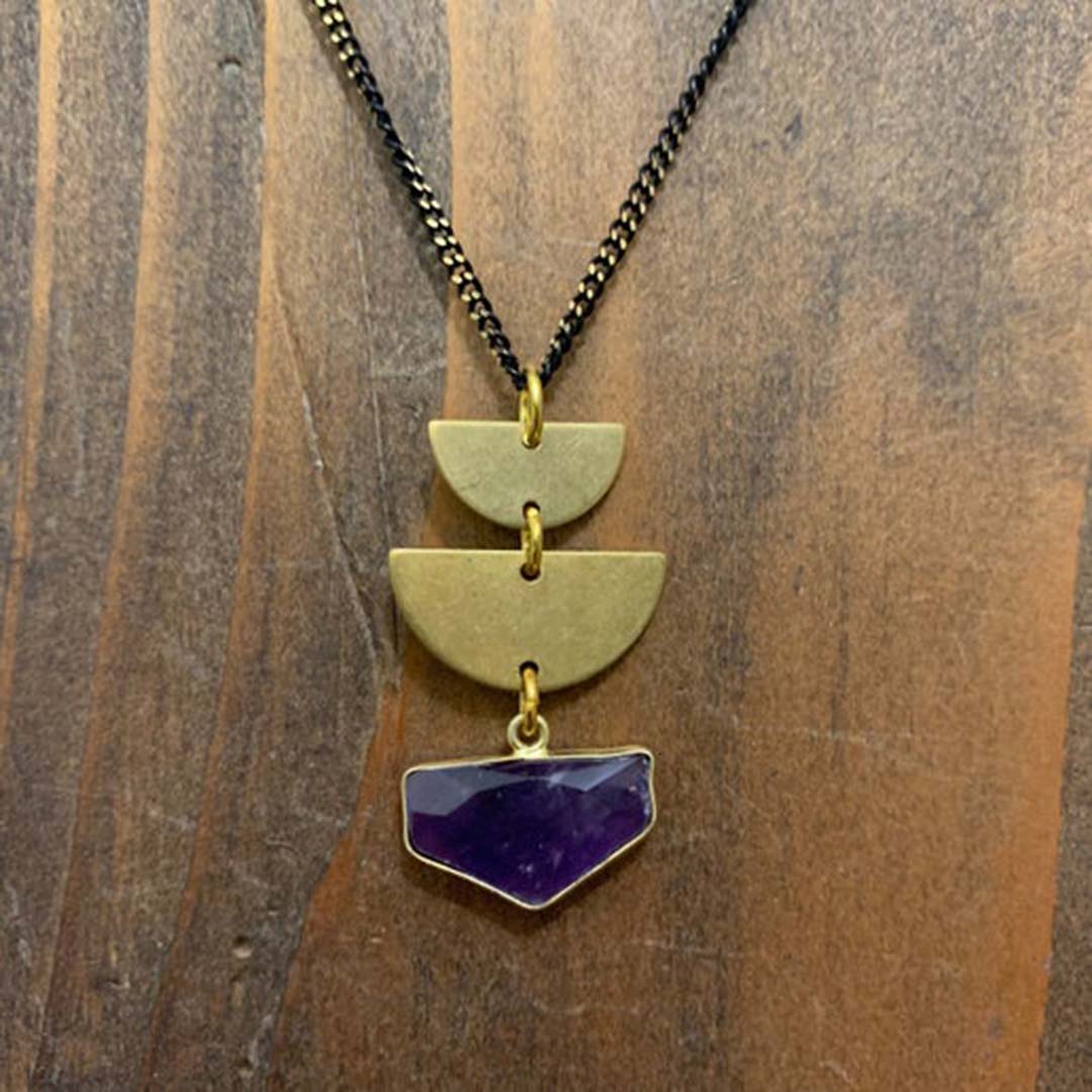 HalfCircleAmethystShieldNeck03 - Urban Princess Boutique