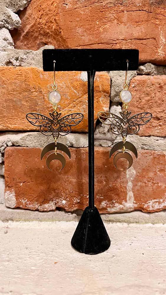 Moon_Moth_Earrings_moonstone - Urban Princess Boutique