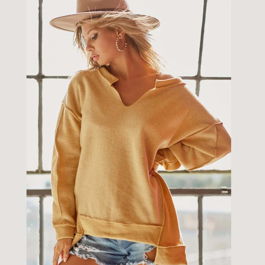 MustardSweatshirt - Urban Princess Boutique