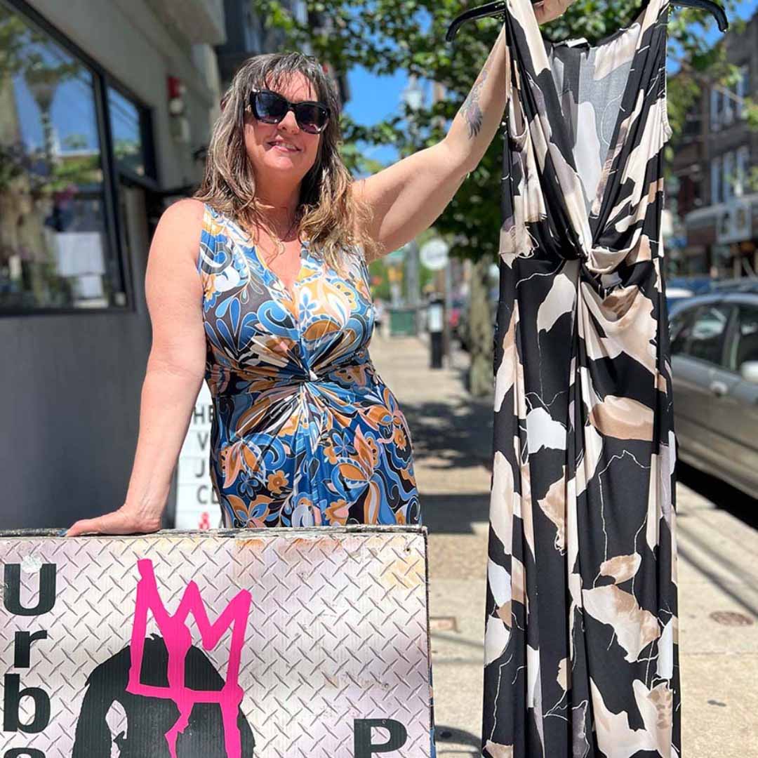 Plunging V Maxi Dress