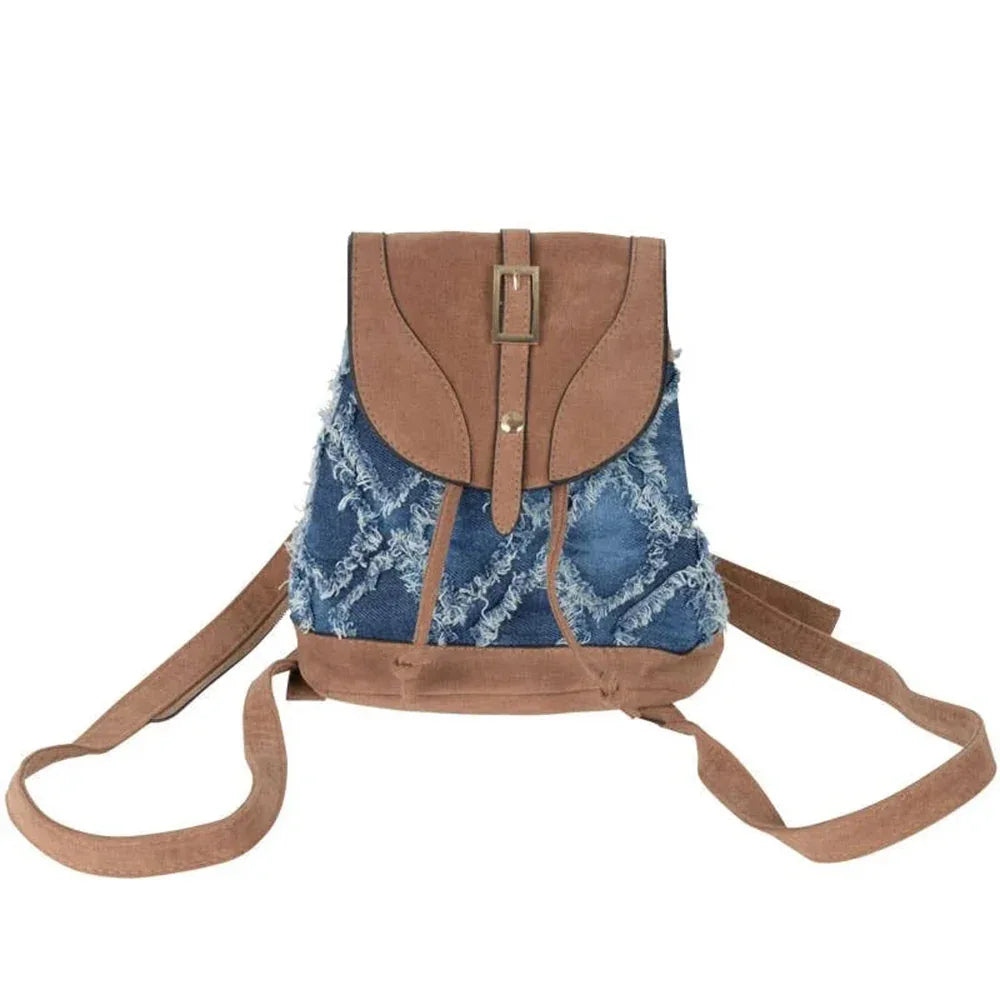 Small_Denim_Vegan-Leather_Backpack - Urban Princess Boutique