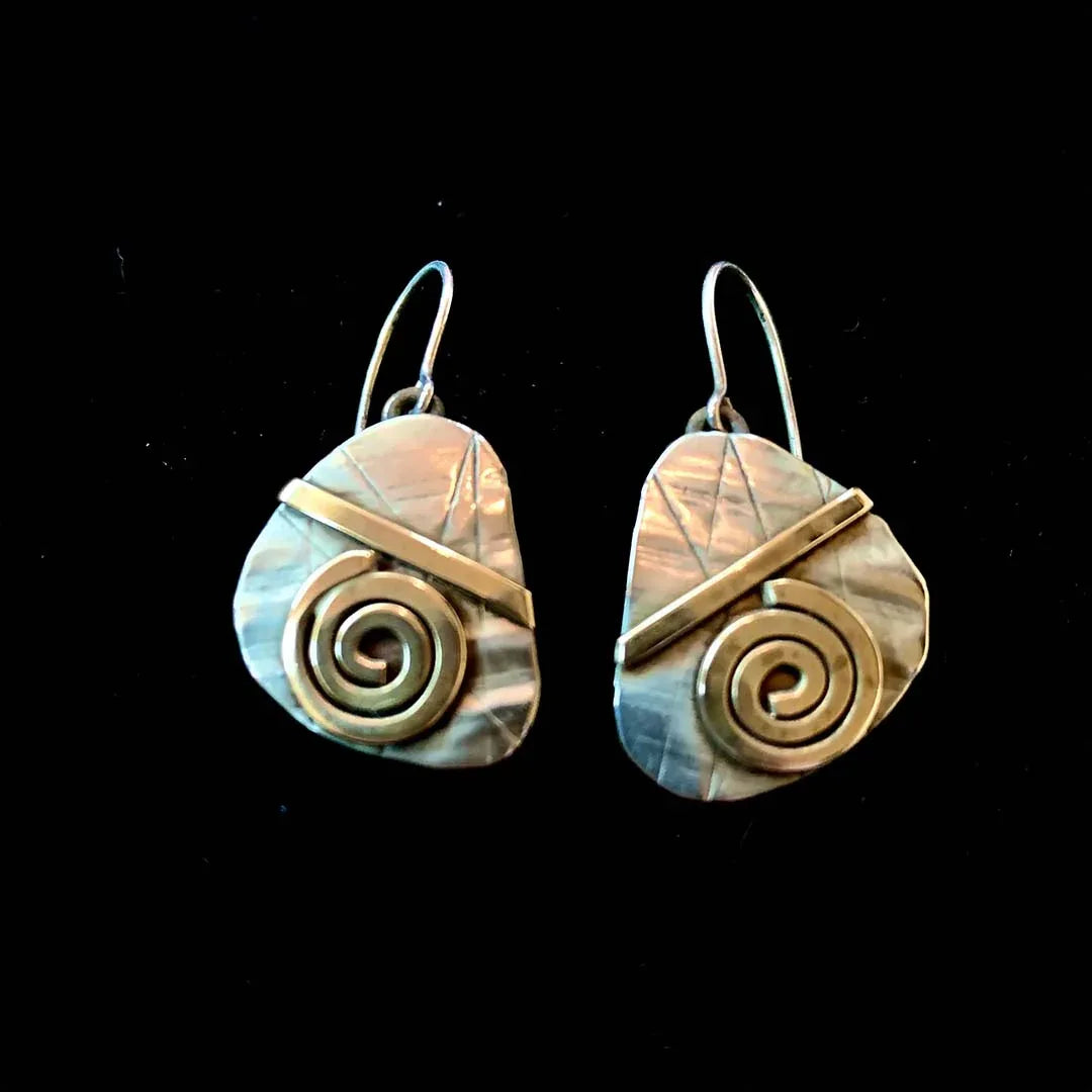SpiralBeanEarring01 - Urban Princess Boutique