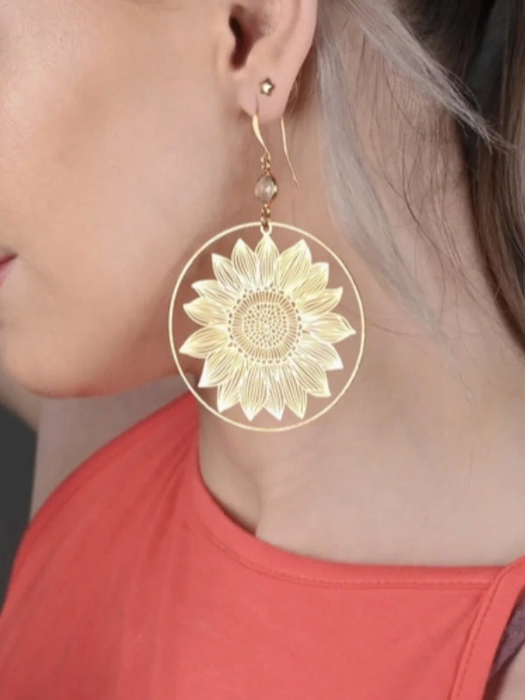Sunflower Hoops w/Rutile