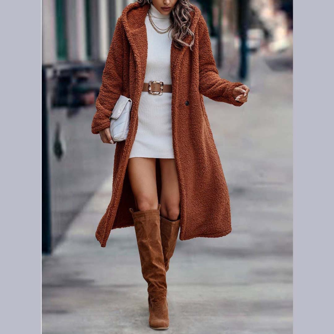 Grey Hooded Teddy Bear Coat