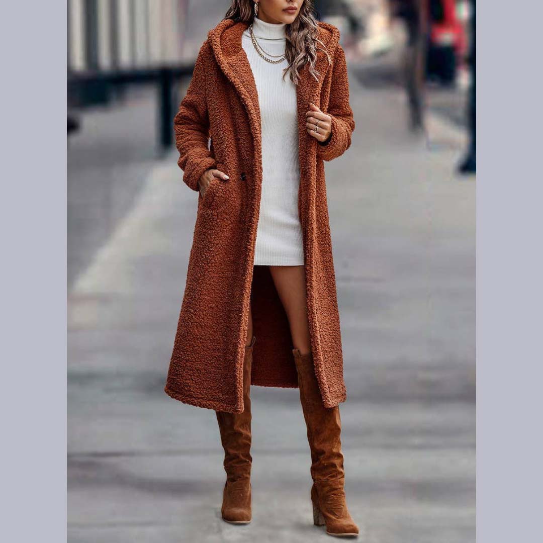 Grey Hooded Teddy Bear Coat