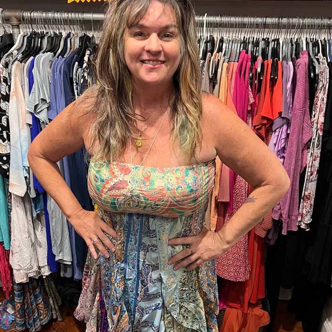 Upcycled_Scarf_Dress - Urban Princess Boutique