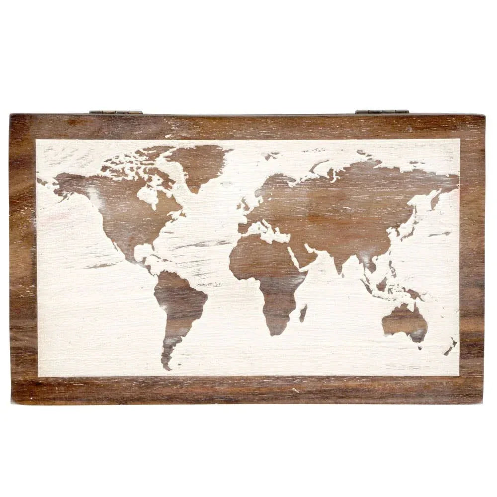 World_Map_Wooden_Box - Urban Princess Boutique