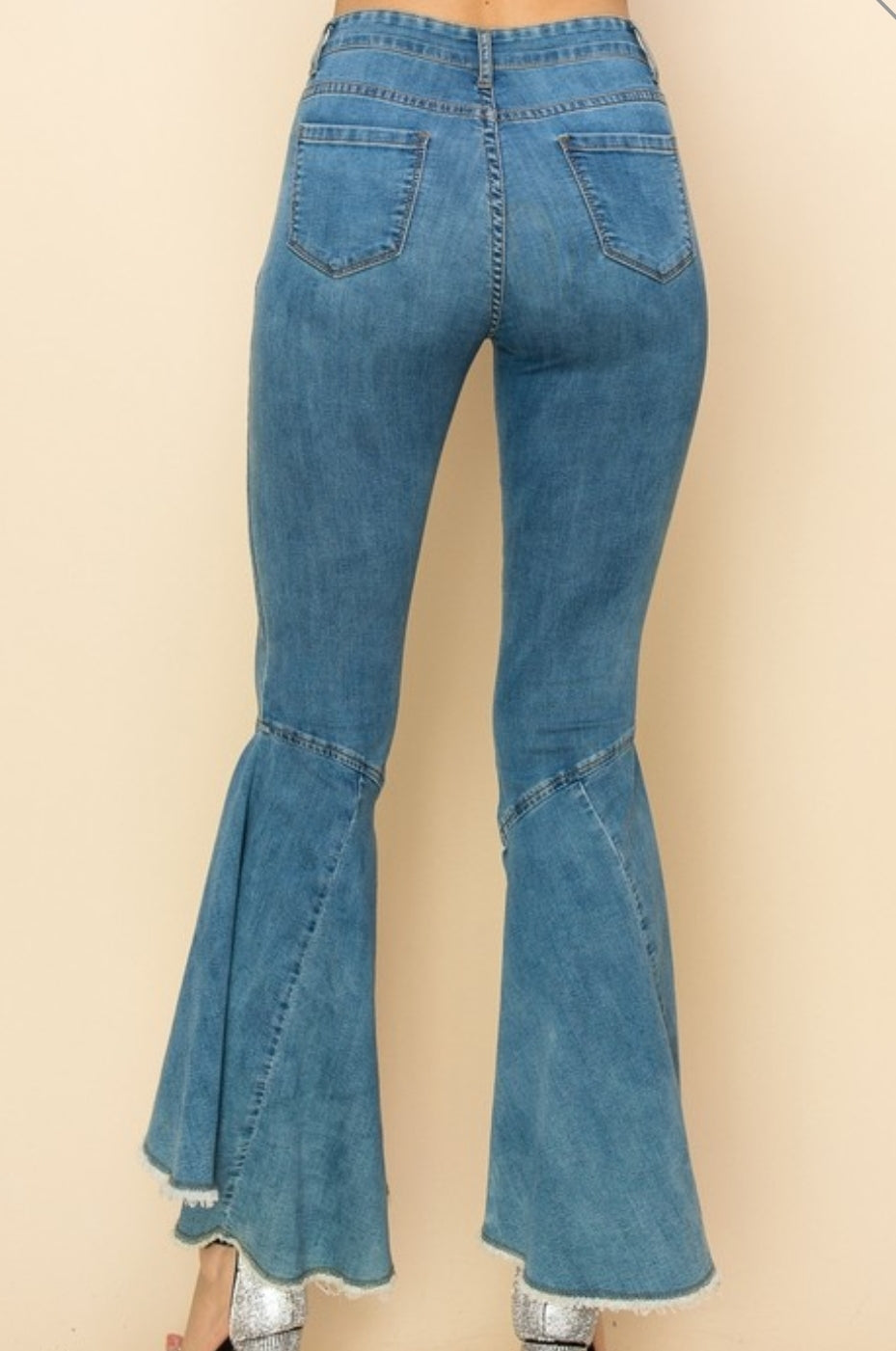 Peak-a-boo Bell Bottom Jeans