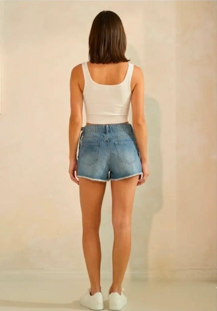 Denim Wrap Skort