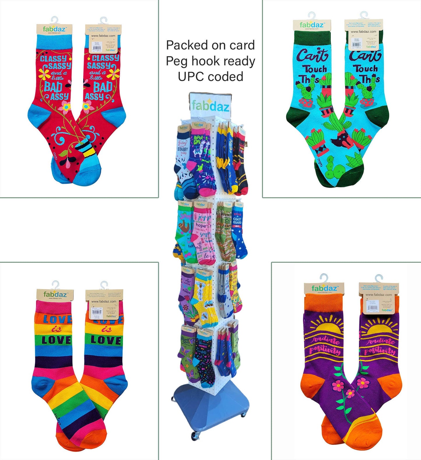 Think Happy Thoughts Make Today Amazing Women's Crew Socks