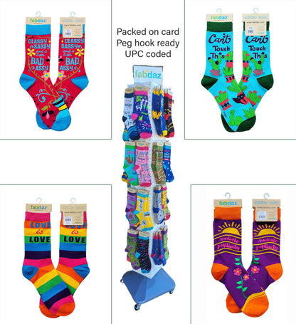 Think Happy Thoughts Make Today Amazing Women's Crew Socks