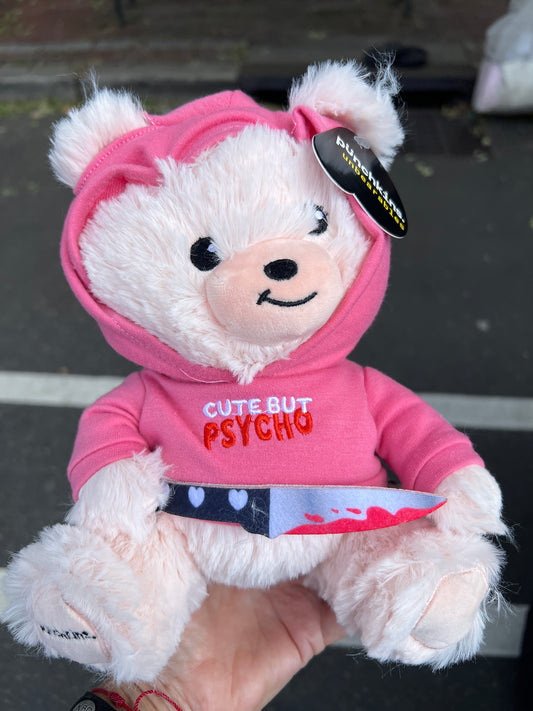 Cute But Psycho Bear Plushie Funny Gift