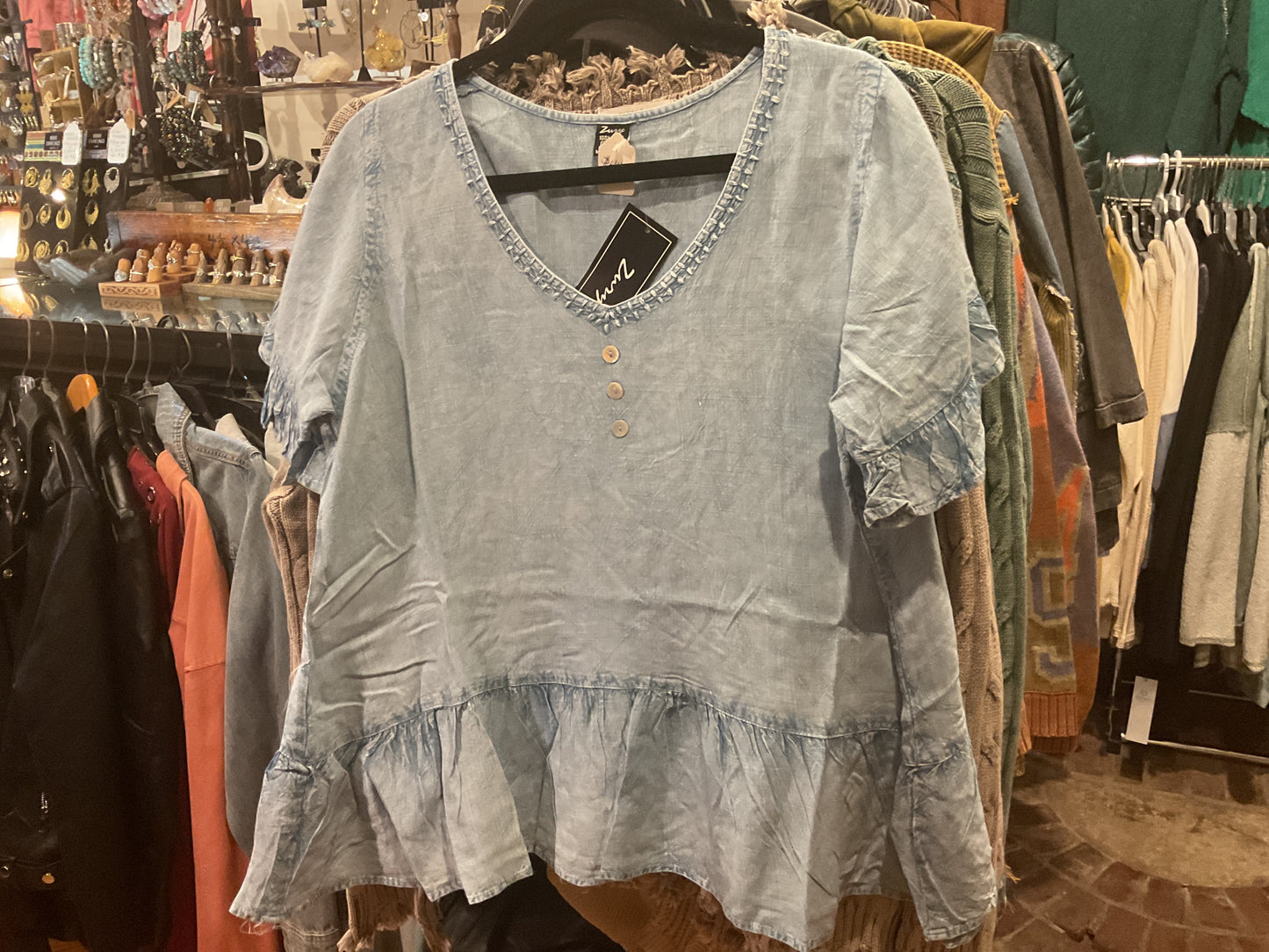 Baby Doll Denim Top