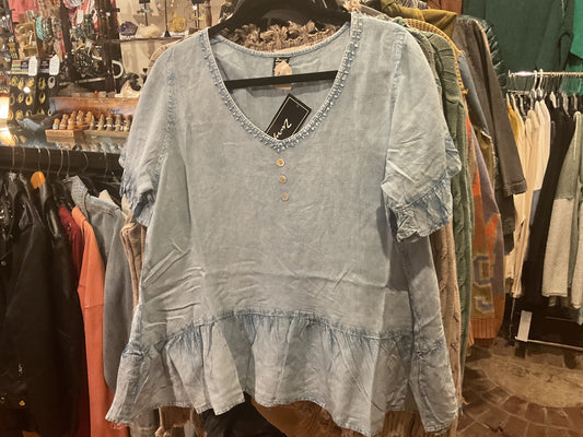 Baby Doll Denim Top