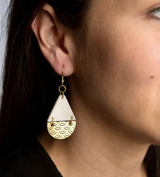 Anika Half Moon Teardrop Earrings