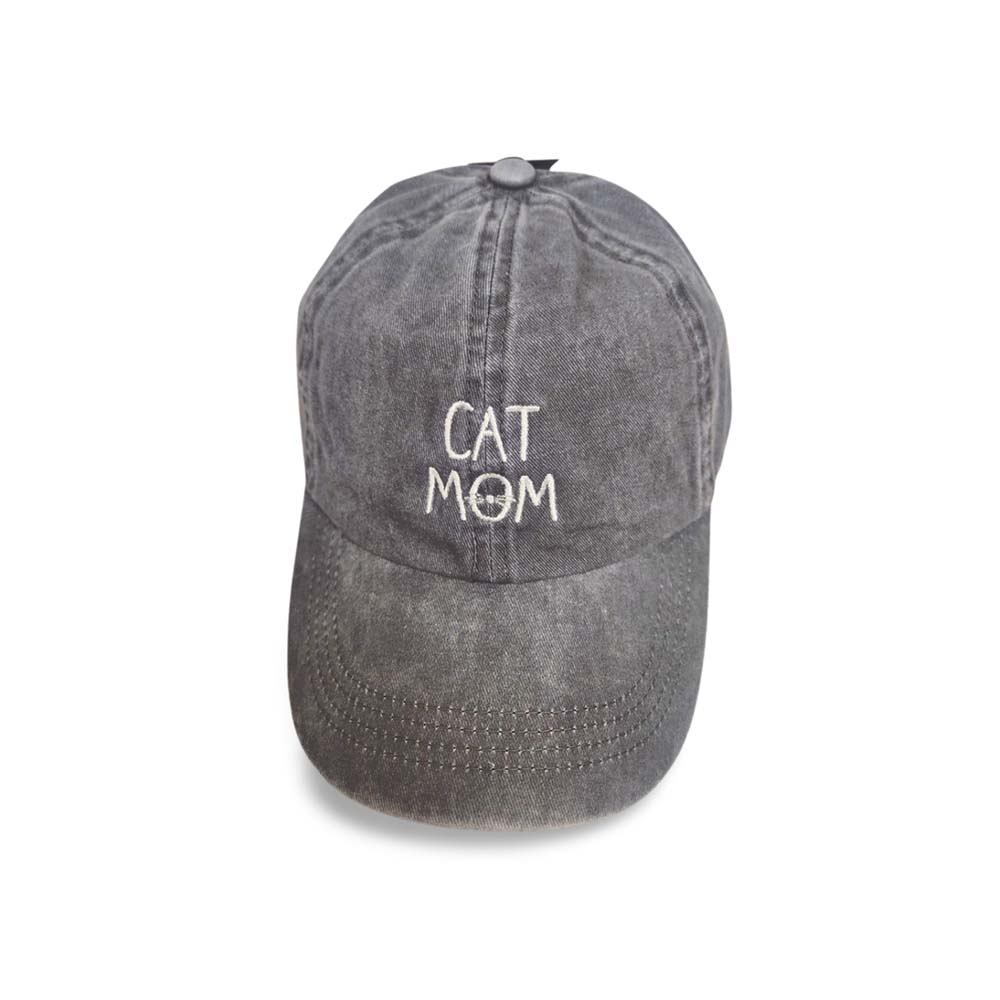 CAT MOM embroidered Baseball Hat