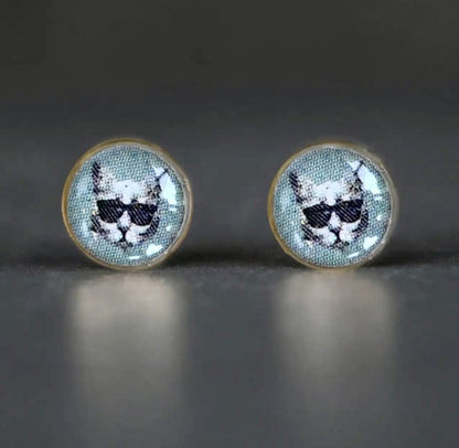Cool Cat Artisan Stud Earrings