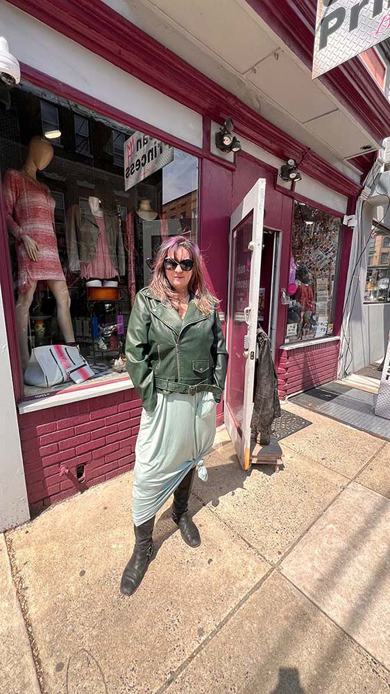 Deep Green Vegan Moto Jacket