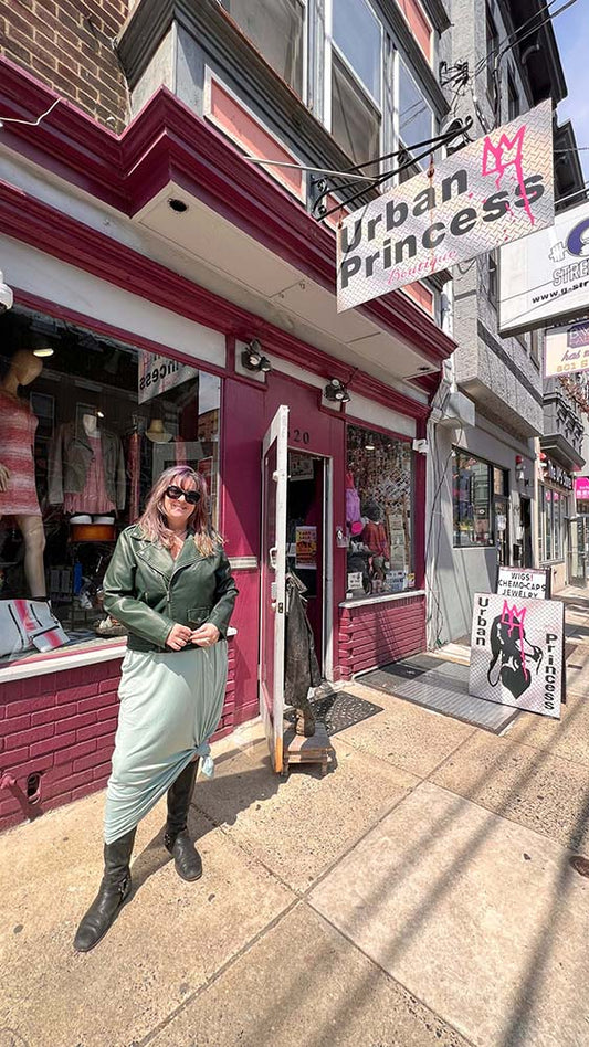 Deep Green Vegan Moto Jacket