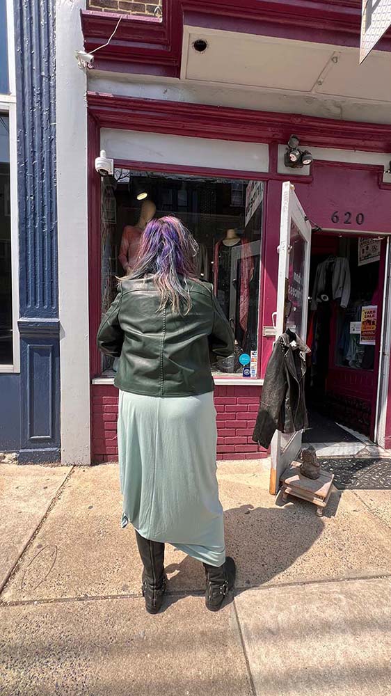 Deep Green Vegan Moto Jacket