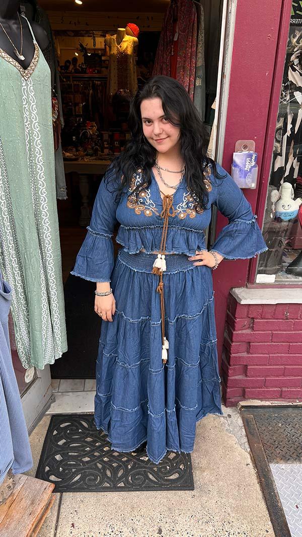 Flowy Denim Skirt Flowy Denim Skirt