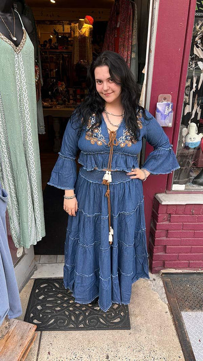 Flowy Denim Skirt