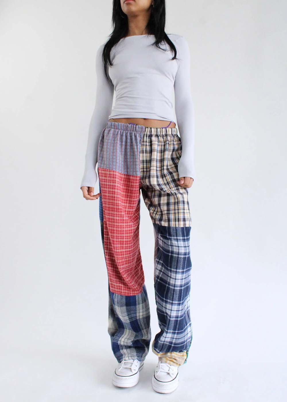 Flannel Patchwork Pants