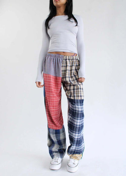 Flannel Patchwork Pants