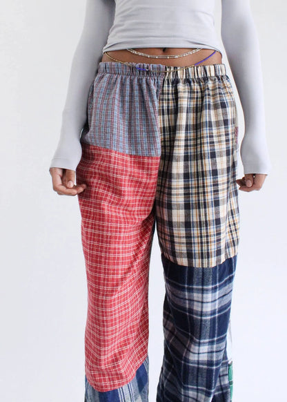 Flannel Patchwork Pants