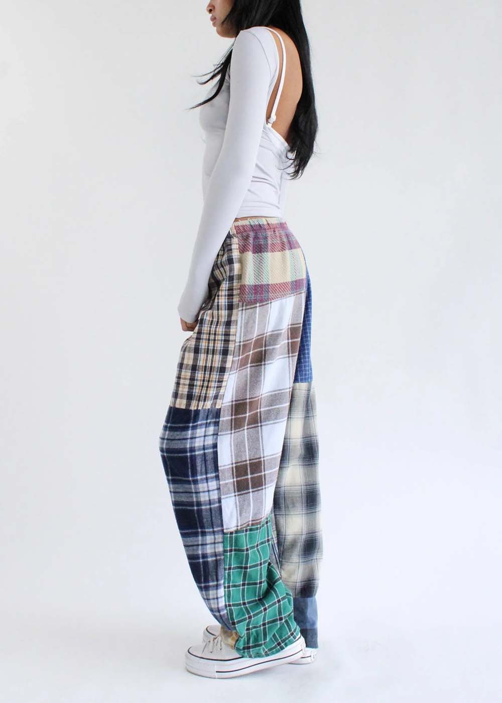 Flannel Patchwork Pants