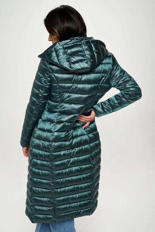 GO BIRDS! Long Puffer Coat with Hood