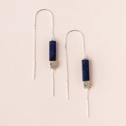Gemstone and Sterling Silver Threader Earrings