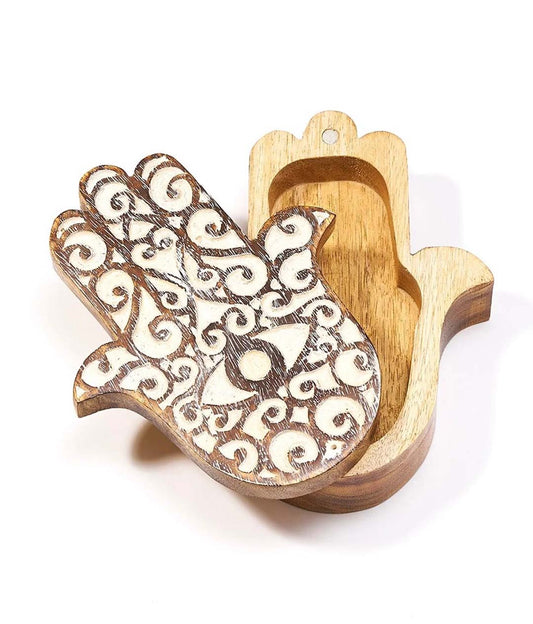 Hamsa Wooden Pivot Box