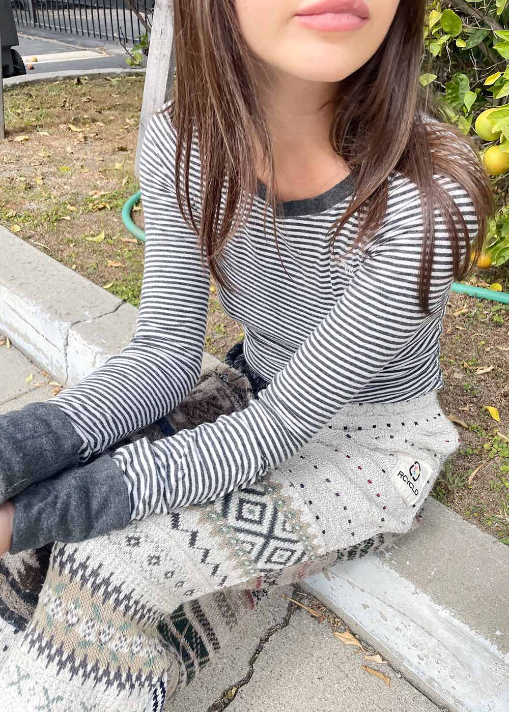 Upcycled Knit Sweater Patchwork Pants