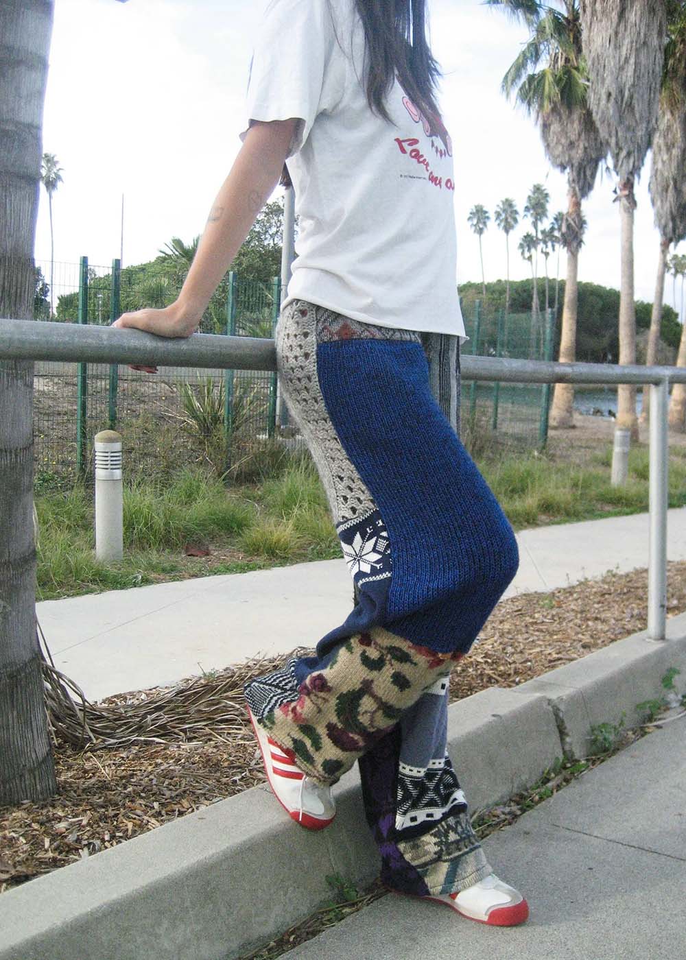 Upcycled Knit Sweater Patchwork Pants