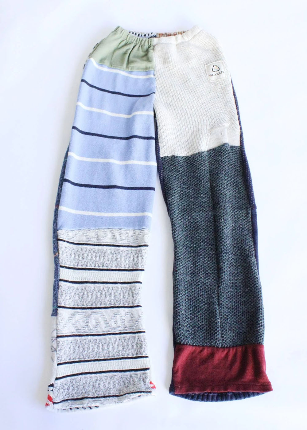 Upcycled Knit Sweater Patchwork Pants