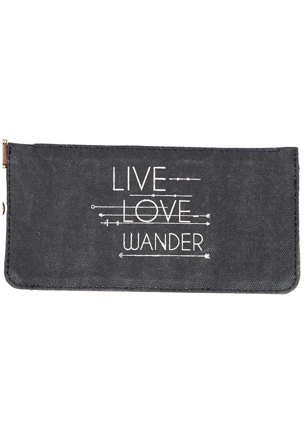 Live Love Wander Canvas Card holder/wristlet