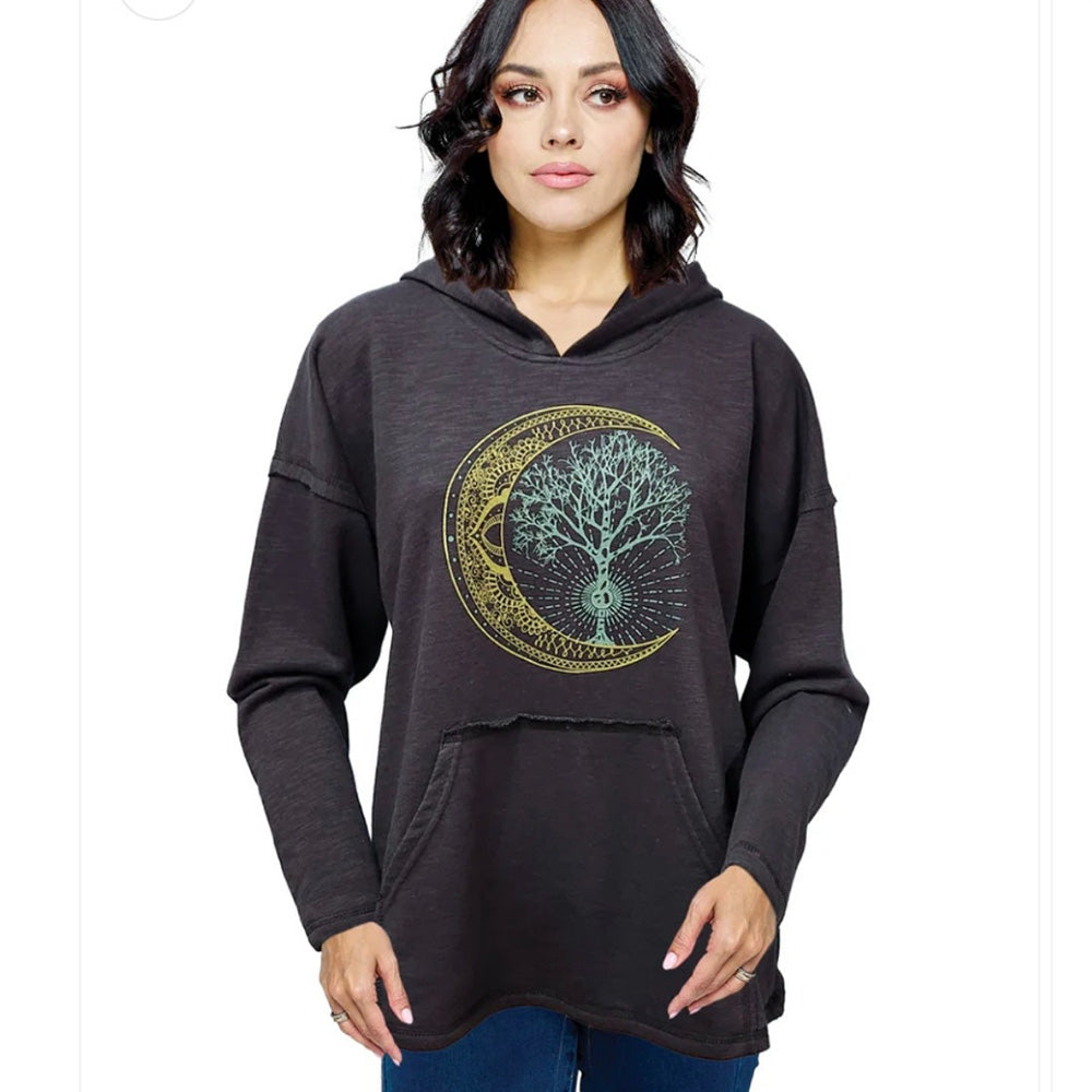 Mandala Moon Hoodie