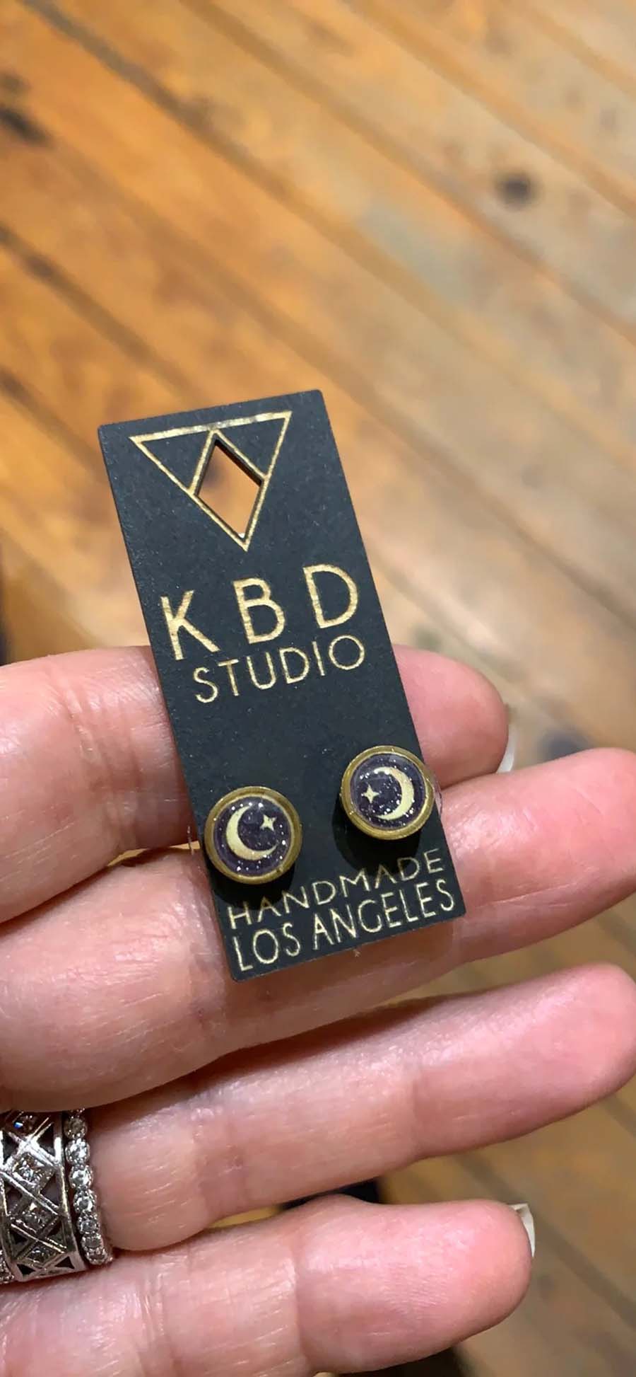 Moon & Stars Artisan Stud Earrings