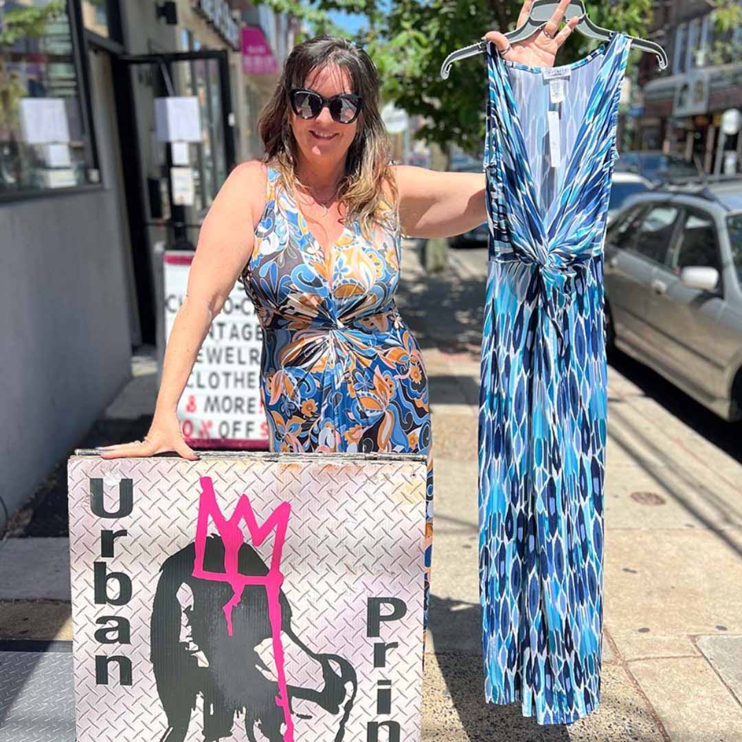 Plunging V Maxi Dress