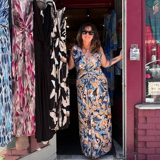 Plunging V Maxi Dress