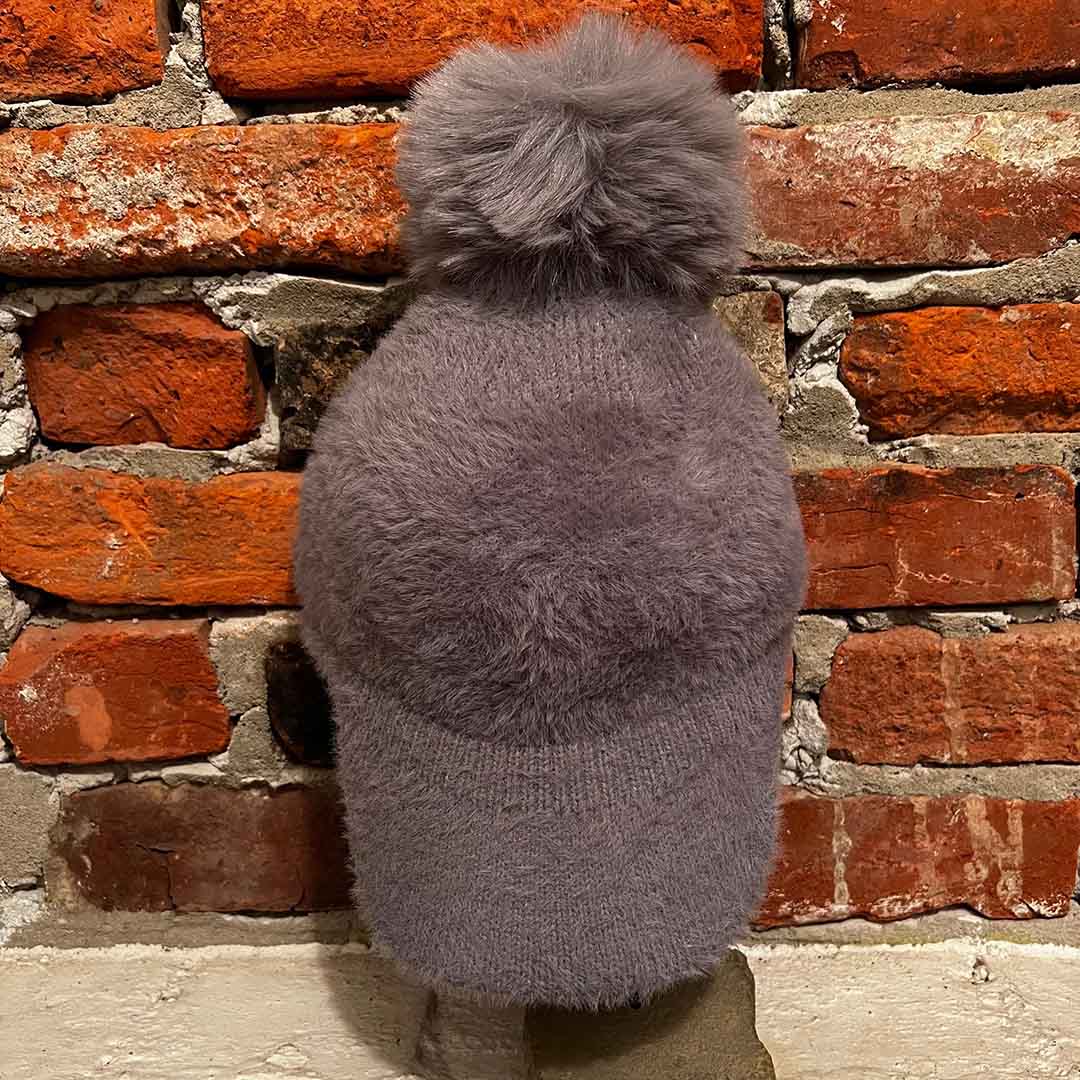 Fuzzy Pom Pom (Detachable) Baseball Cap