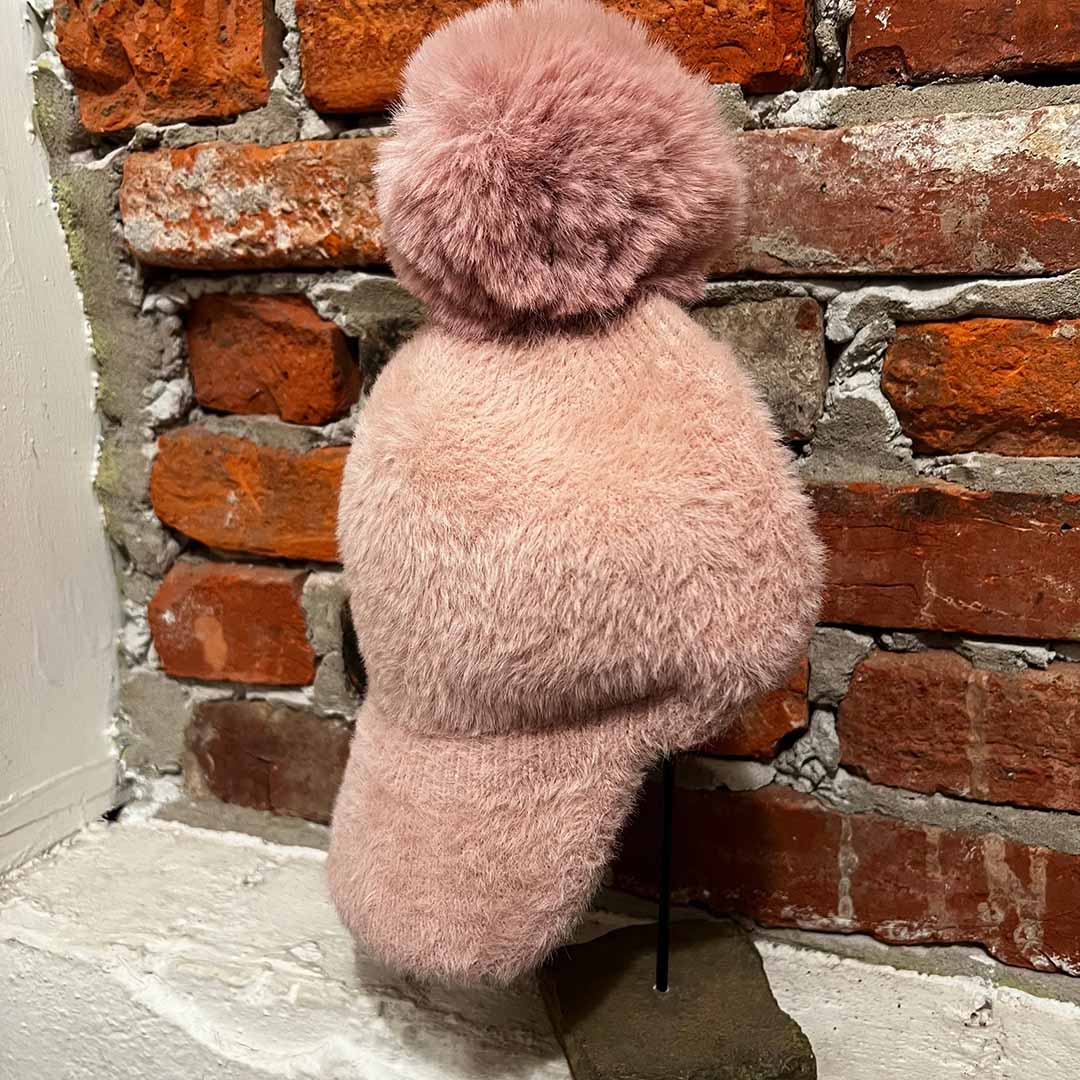Fuzzy Pom Pom (Detachable) Baseball Cap
