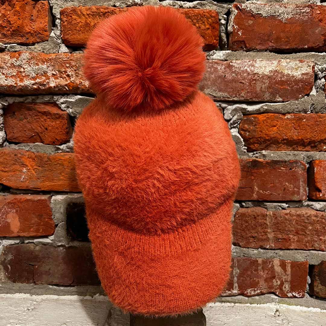 Fuzzy Pom Pom (Detachable) Baseball Cap