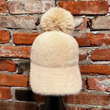 Fuzzy Pom Pom (Detachable) Baseball Cap